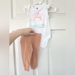 Zara & Gap Kids Matching Set - White and Peach
